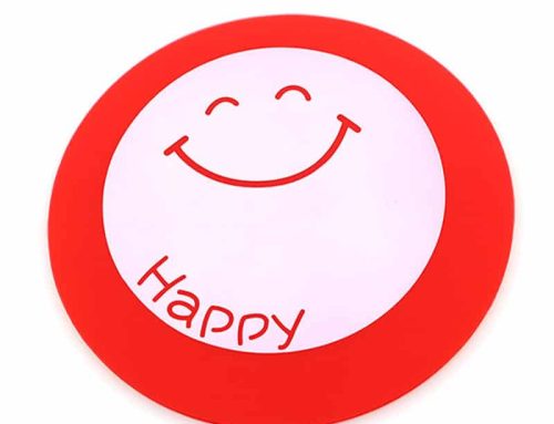 Round Custom Logo Silicone Thermal Insulation Anti-Slip Coaster