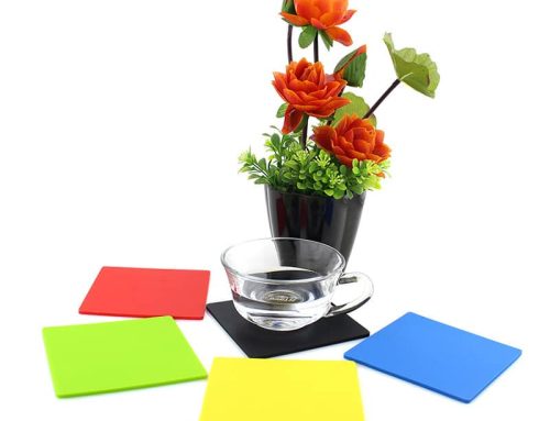 Square Thickened Custom Logo Silicone Thermal Insulation Anti-Slip Coaster