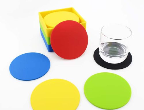 Round Custom Logo Silicone Thermal Insulation Anti-Slip Coaster